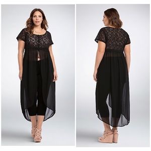 EEUC Torrid Lace Chiffon Maxi Top size 1
